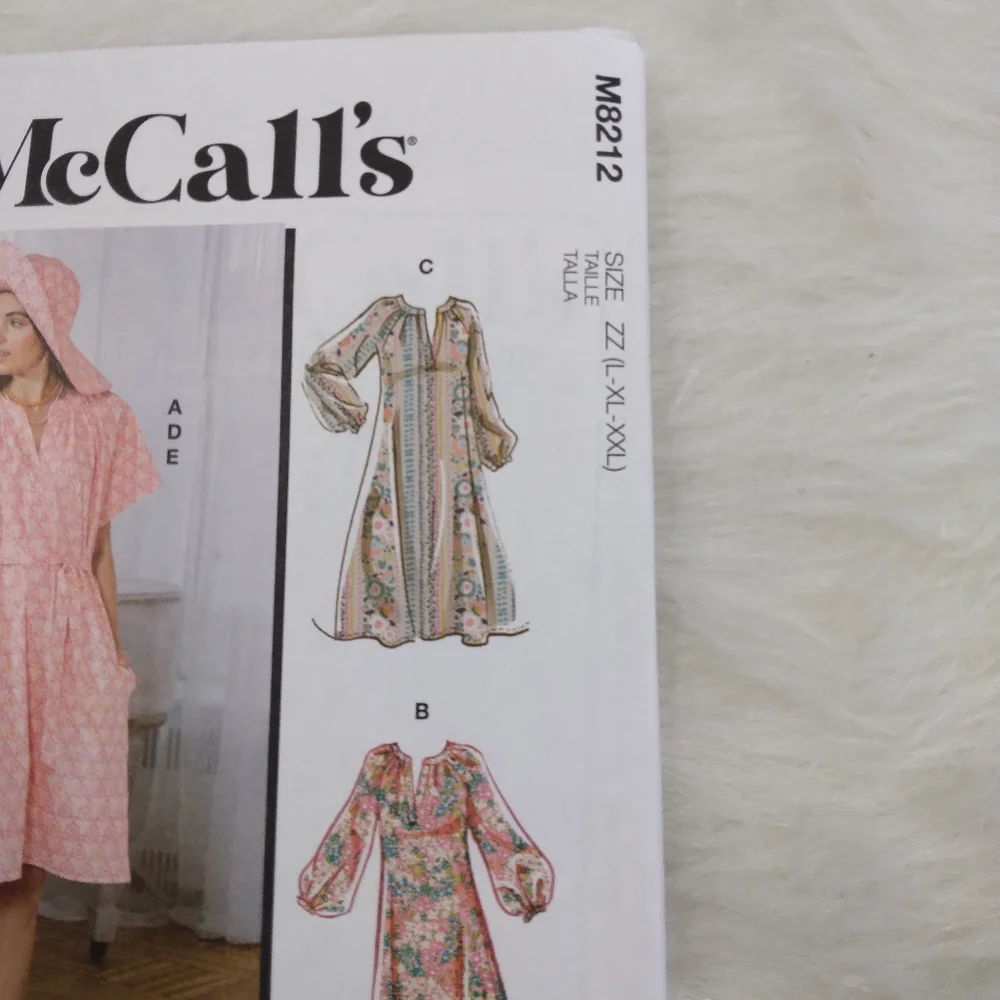 McCall's M8212 Misses' dresses, belt, hat & mask